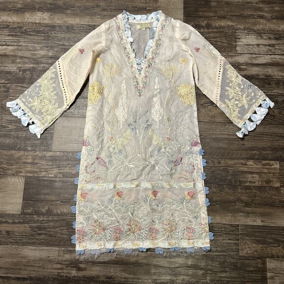 Republic womenswear Premium Pret Women Small Pakistani Designer Ornate Floral - Picture 1 of 11